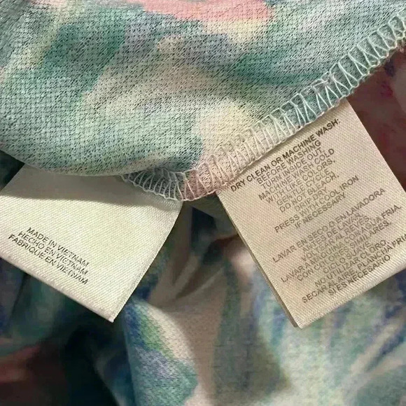 Pappagallo Tropical Floral Ruffle Sleeve Dress Size Medium - Picture 10 of 13